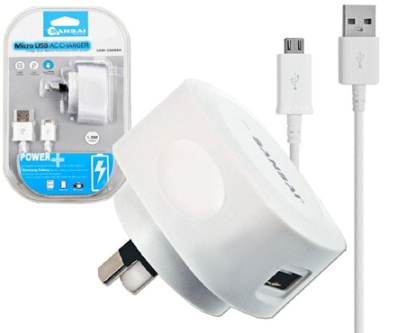 Wall Charger Charge/Micro Usb Charging Cable For Samsung Galaxy S4 S5/Htc White 
